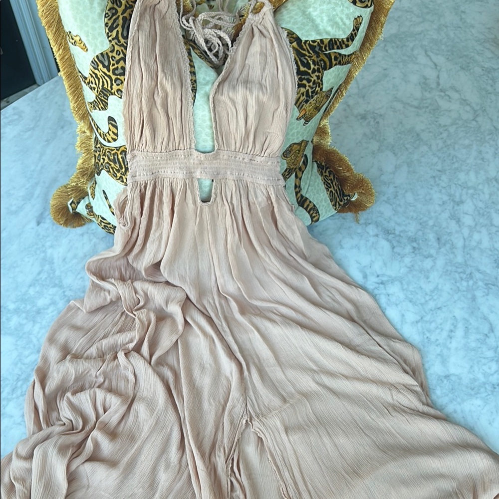 Free People Blush Backless Dress